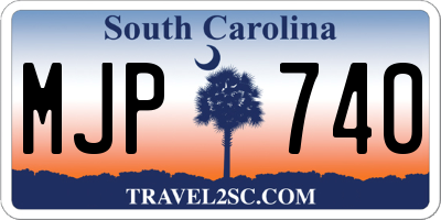 SC license plate MJP740