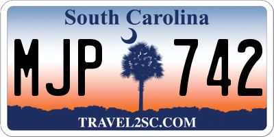 SC license plate MJP742