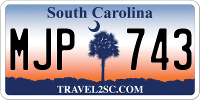 SC license plate MJP743
