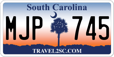 SC license plate MJP745