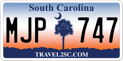 SC license plate MJP747