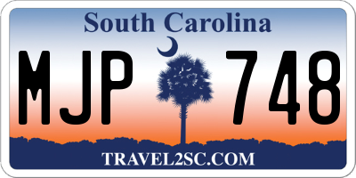 SC license plate MJP748