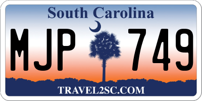 SC license plate MJP749
