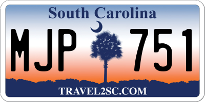SC license plate MJP751