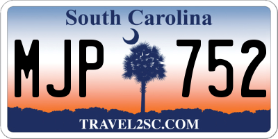 SC license plate MJP752