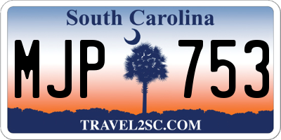 SC license plate MJP753