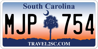 SC license plate MJP754