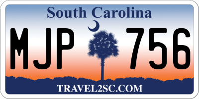 SC license plate MJP756