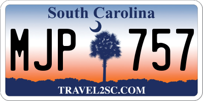SC license plate MJP757