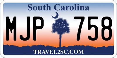 SC license plate MJP758
