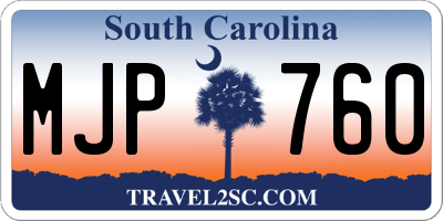 SC license plate MJP760