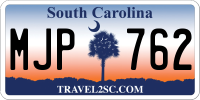 SC license plate MJP762