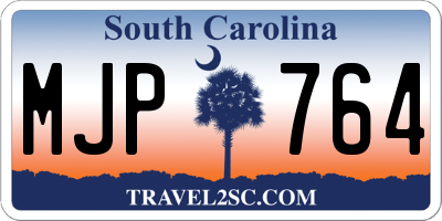 SC license plate MJP764