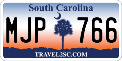 SC license plate MJP766