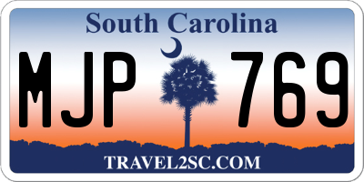 SC license plate MJP769