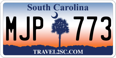SC license plate MJP773