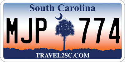 SC license plate MJP774