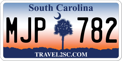 SC license plate MJP782