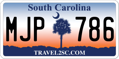 SC license plate MJP786