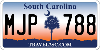 SC license plate MJP788