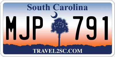SC license plate MJP791