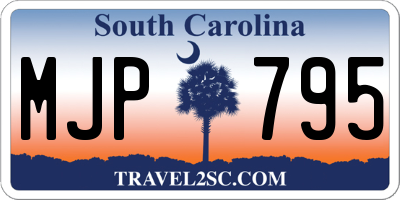 SC license plate MJP795
