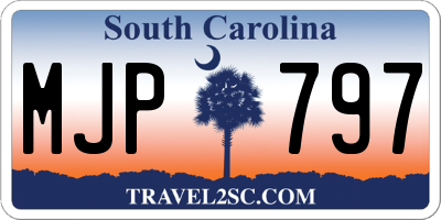 SC license plate MJP797