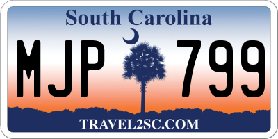SC license plate MJP799