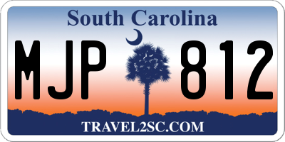 SC license plate MJP812