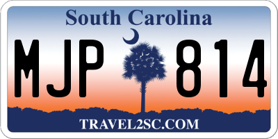 SC license plate MJP814
