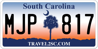 SC license plate MJP817