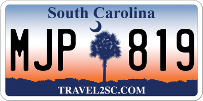 SC license plate MJP819