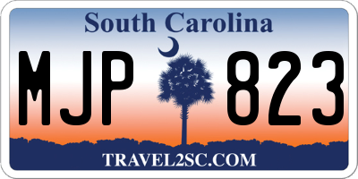 SC license plate MJP823
