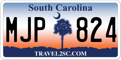 SC license plate MJP824