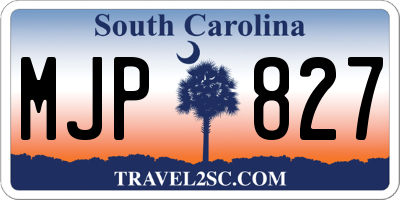 SC license plate MJP827