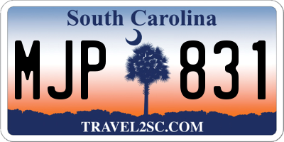 SC license plate MJP831