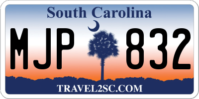 SC license plate MJP832