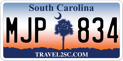 SC license plate MJP834