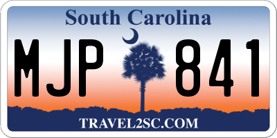 SC license plate MJP841