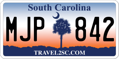 SC license plate MJP842