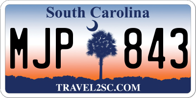 SC license plate MJP843