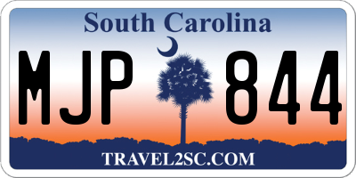 SC license plate MJP844