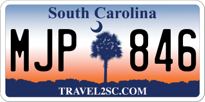 SC license plate MJP846