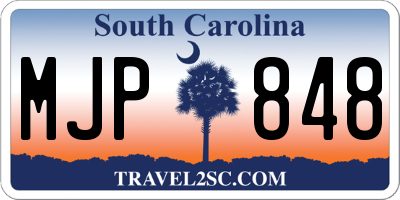 SC license plate MJP848