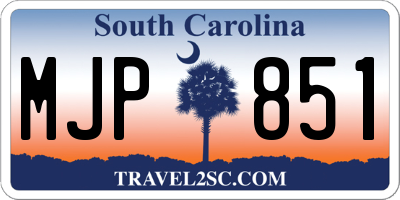 SC license plate MJP851