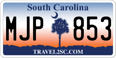 SC license plate MJP853