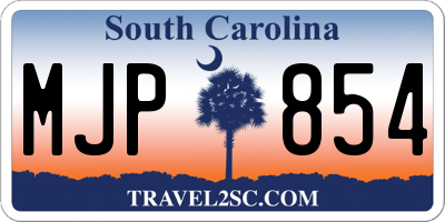 SC license plate MJP854