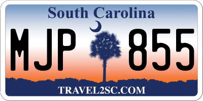 SC license plate MJP855