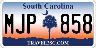 SC license plate MJP858