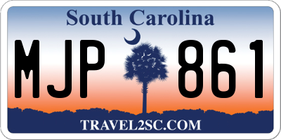 SC license plate MJP861